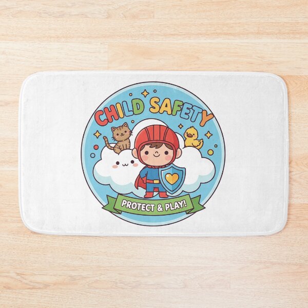 Item preview, Cute Little Hero Child Safety - Protect & Play Kawaii Sticker designed and sold by Fatomfatom.