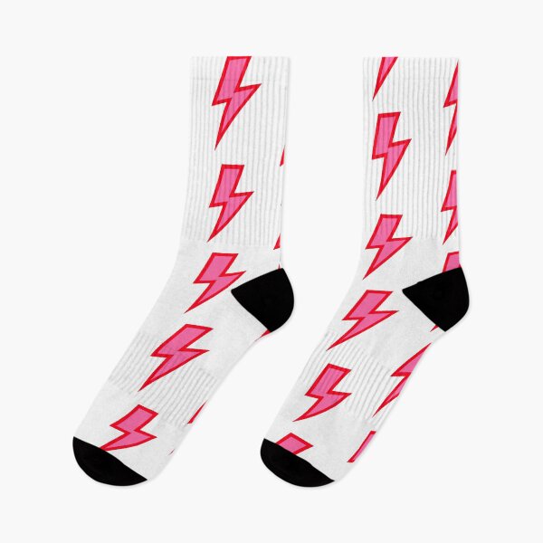 Item preview, Pink Lightning Bolt with Red Outline  designed and sold by OneThreeSix.