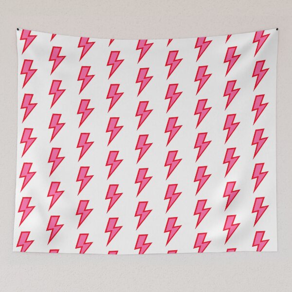 Item preview, Pink Lightning Bolt with Red Outline  designed and sold by OneThreeSix.