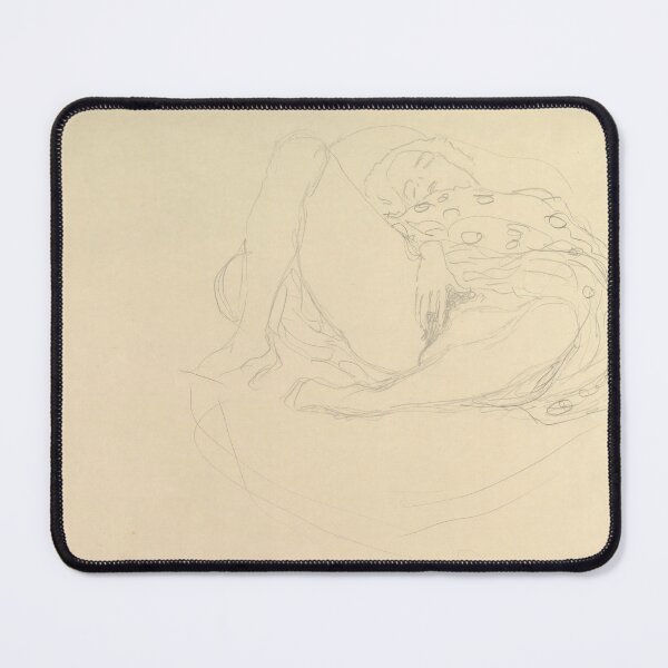 Item preview, Reclining Nude With Drapery by Gustav Klimt: Minimalist Vienna Secession Poster designed and sold by artofuniverse.