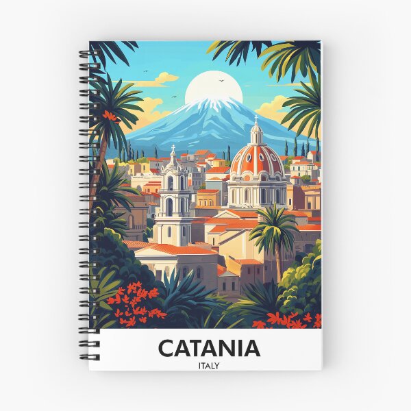Item preview, Catania Italy Retro Travel Print designed and sold by HomeLivingCo.