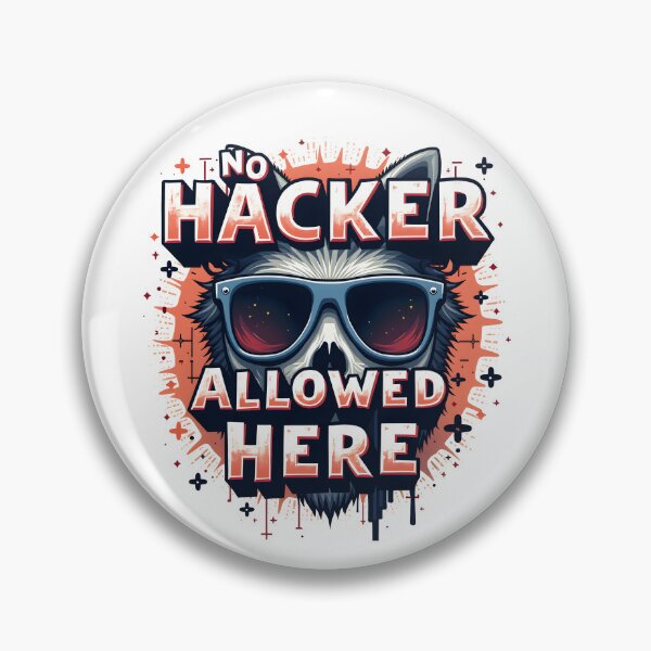 Item preview, No Hacker Allowed Tech Humor designed and sold by ThePixelAndPine.