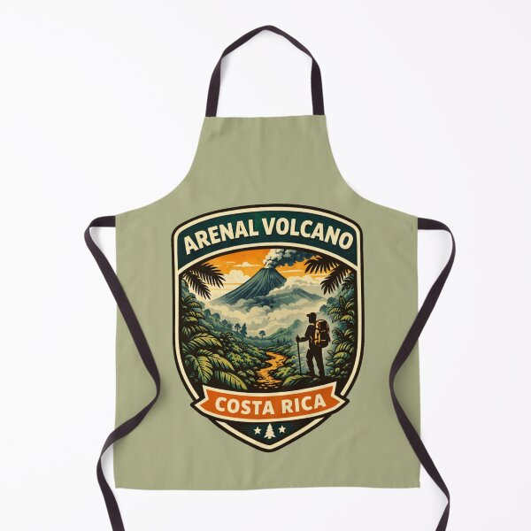 Item preview, Arenal Volcano Costa Rica Adventure Badge – Tropical Rainforest Hiking Design designed and sold by Globalcitytees.
