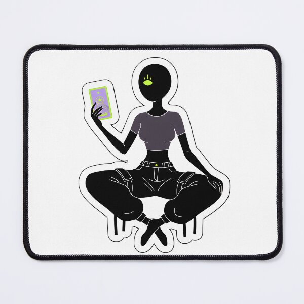 Item preview, Sexy Cyber Goth Tarot Oracle Minimalist Aesthetic Dark Techwear Stickman designed and sold by StickyGuys.
