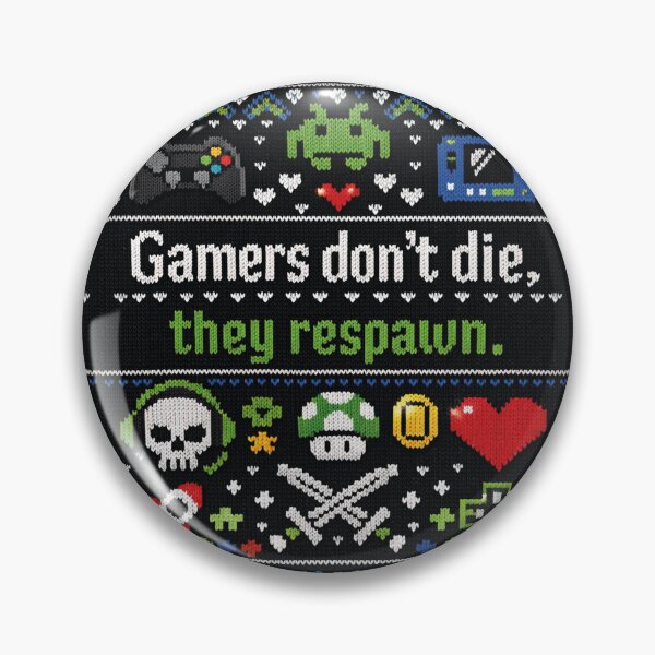 Item preview, Gamers don't die they respawn knitted design designed and sold by Mauswohn.