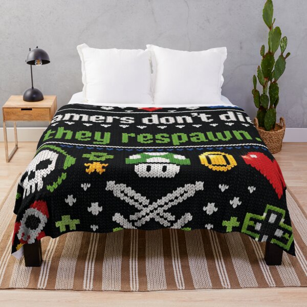 Item preview, Gamers don't die they respawn knitted design designed and sold by Mauswohn.