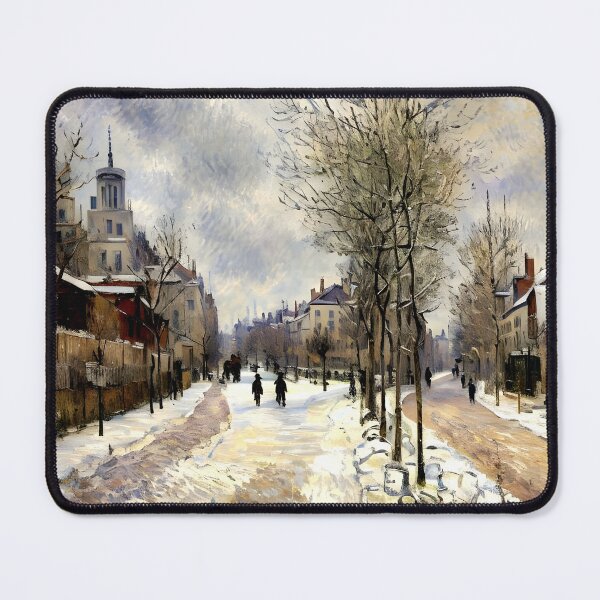 Item preview, The Boulevard de Pontoise at Argenteuil - Snow Effect designed and sold by artdesignsnow.