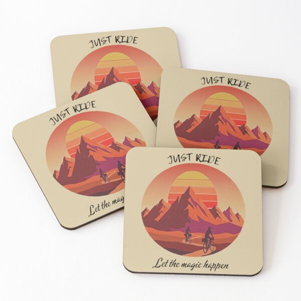 Item preview, Bikepacking Adventure - Retro Mountain Sunset designed and sold by Stefanrajzer.