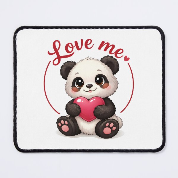Item preview, Love Me Panda Bear Holding Heart | Cute Kawaii Valentine Design designed and sold by VoidBloom Studio.