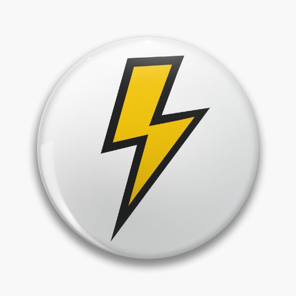 Item preview, Yellow Lightning Bolt with Black Outline  designed and sold by OneThreeSix.