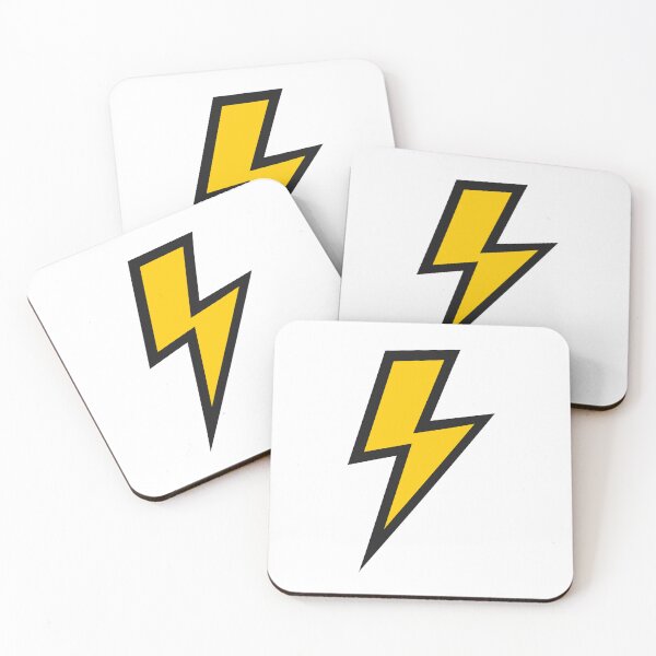 Item preview, Yellow Lightning Bolt with Black Outline  designed and sold by OneThreeSix.