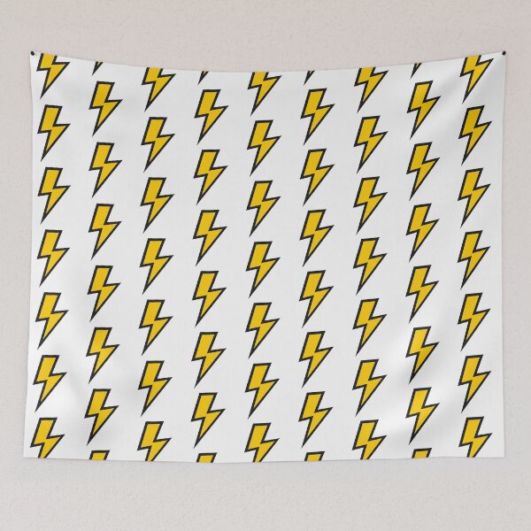 Item preview, Yellow Lightning Bolt with Black Outline  designed and sold by OneThreeSix.