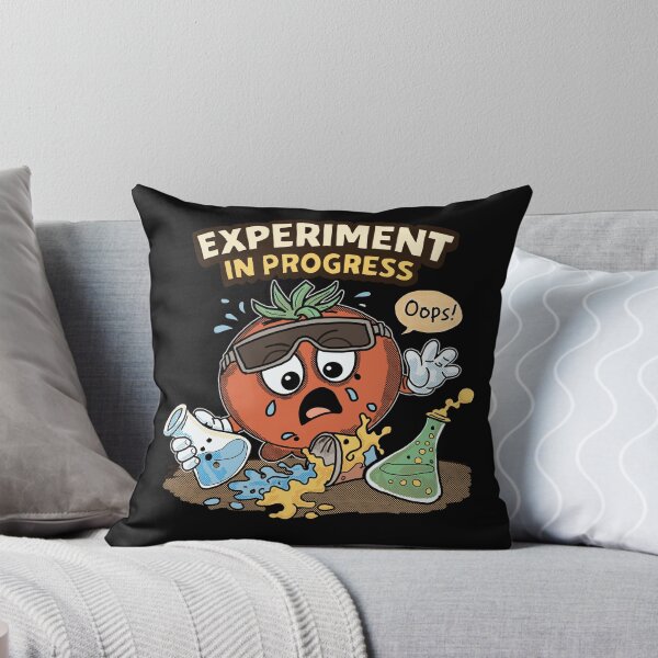 Item preview, Experiment in Progress – Funny Lab Assistant Tomato Science Cartoon designed and sold by Popstudio85.