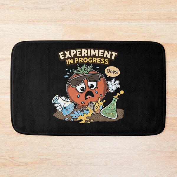 Item preview, Experiment in Progress – Funny Lab Assistant Tomato Science Cartoon designed and sold by Popstudio85.