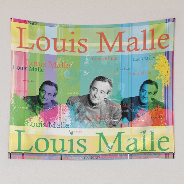 Item preview, Louis Malle Pop Art Portrait Collage designed and sold by Mauswohn.