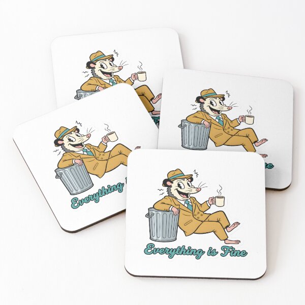 Item preview, Retro Possum Funny Office Humor Everything Is Fine Trash Animal Aesthetic designed and sold by StickyGuys.