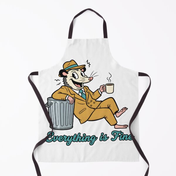 Item preview, Retro Possum Funny Office Humor Everything Is Fine Trash Animal Aesthetic designed and sold by StickyGuys.