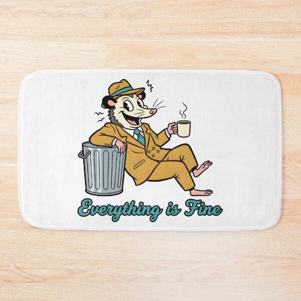 Item preview, Retro Possum Funny Office Humor Everything Is Fine Trash Animal Aesthetic designed and sold by StickyGuys.