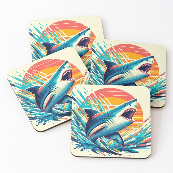 Item preview, 096 - Geometric Shark designed and sold by GoLayout.