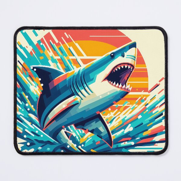Item preview, 096 - Geometric Shark designed and sold by GoLayout.