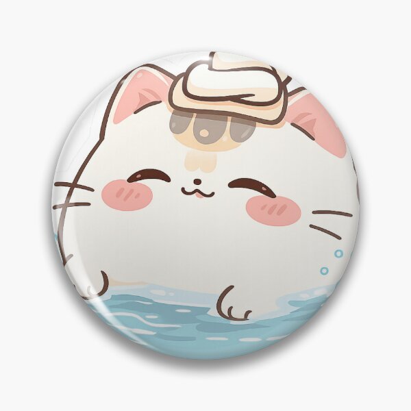 Item preview, Cute Onsen Cat designed and sold by Likewhale.
