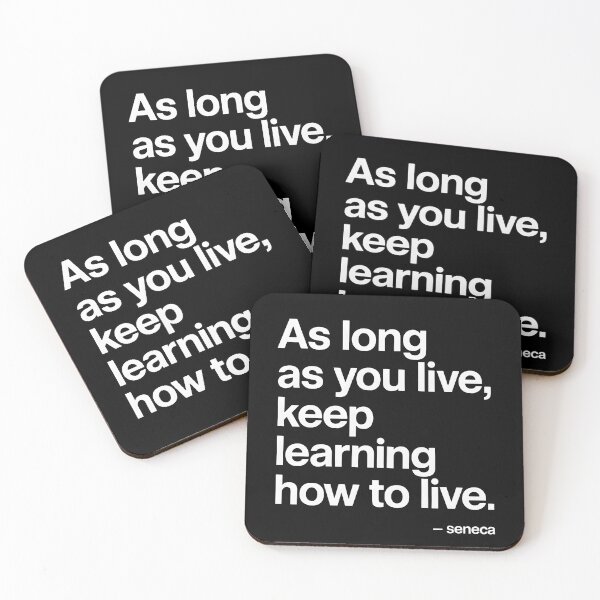 Item preview, Keep Learning How to Live – Seneca Stoic Quote designed and sold by TshirtsLabs.