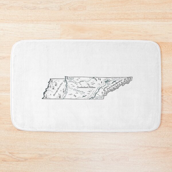 Item preview, Tennessee Illustrated Map – Hand-Drawn Rivers & Nature Adventure Sketch  designed and sold by Paper Drip.