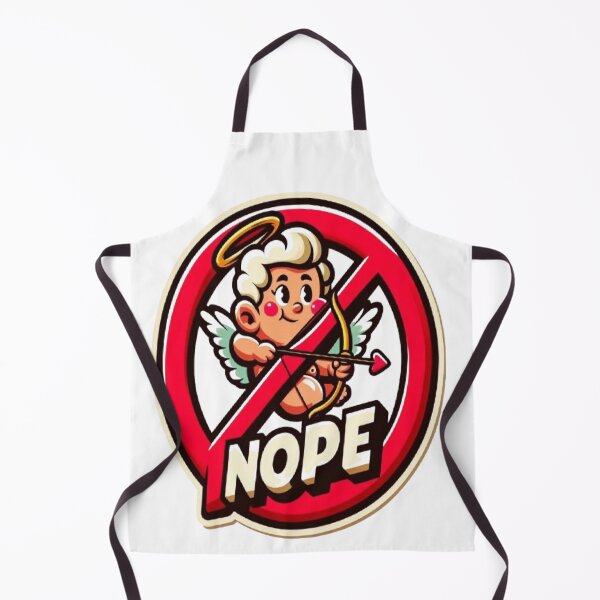 Item preview, NOPE Cupid - Funny Anti-Valentine Retro 80s Parody designed and sold by RetroRascalStudio.