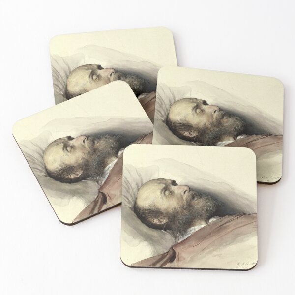 Item preview, Rudolf Von Eitelberger on His Deathbed by Gustav Klimt: Intimate Deathbed Portrait designed and sold by artofuniverse.