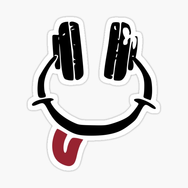 Artikel-Vorschau von Kopfhörer - Smiley - Zunge, designt und verkauft von TShirtsByMs.