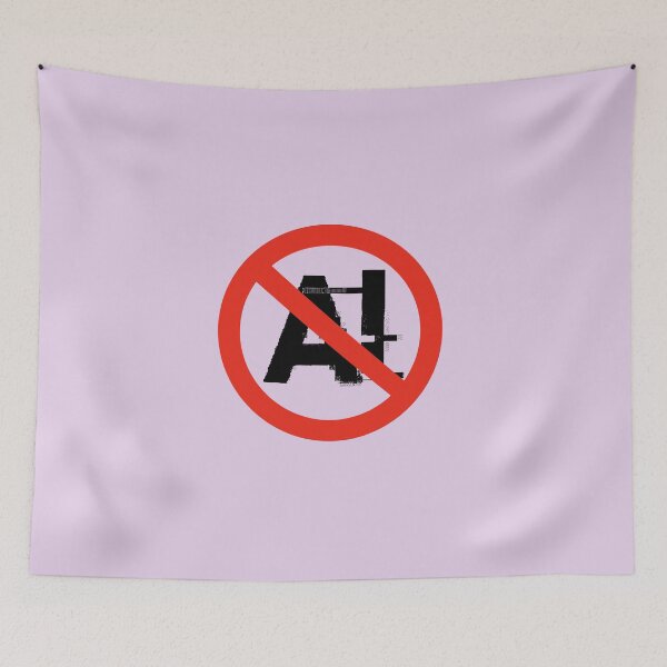 Item preview, Stop AI (Small Icon) designed and sold by Sky-99.