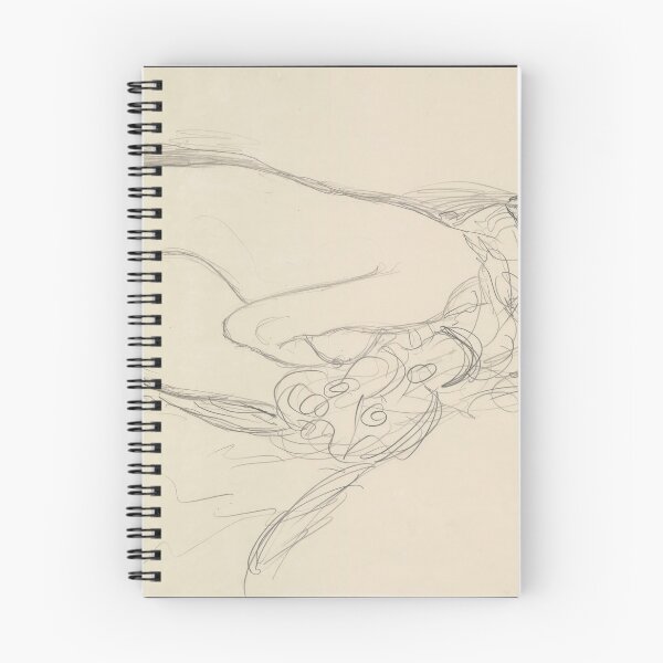 Item preview, Semi Nude Leaning Forward by Gustav Klimt: Vienna Secession Figure Study Poster designed and sold by artofuniverse.