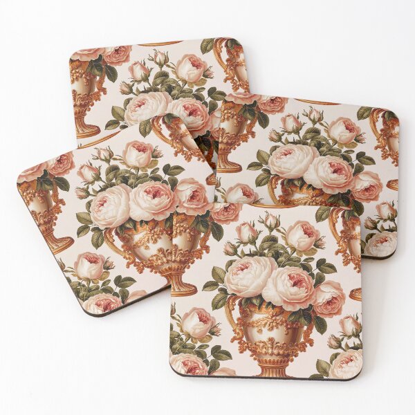 Item preview, Rococo Rose Vase Seamless Pattern | Vintage French Floral Gold Ornamental Design designed and sold by Tamas Das.