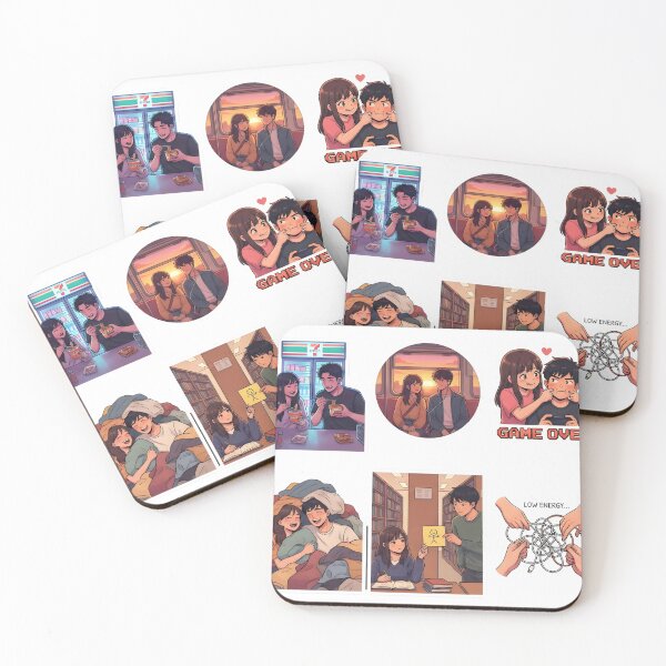 Item preview, Anime Couple Everyday Love Relatable Sticker Pack designed and sold by Day Dreamer.