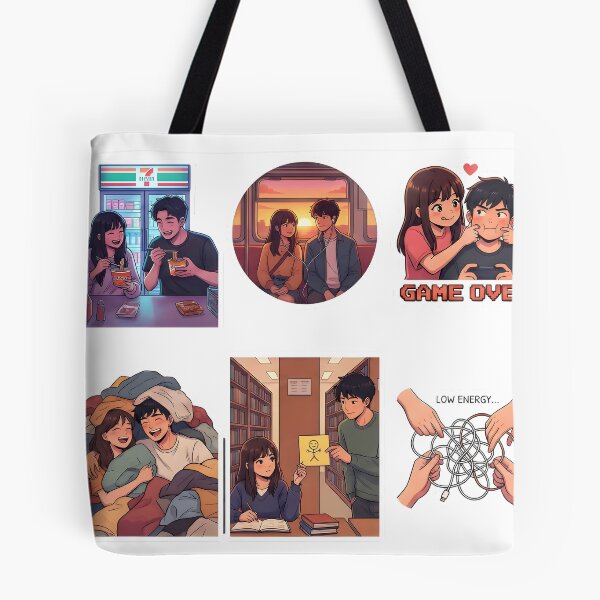 Item preview, Anime Couple Everyday Love Relatable Sticker Pack designed and sold by Day Dreamer.