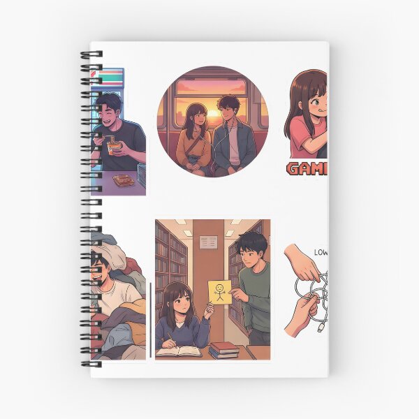Item preview, Anime Couple Everyday Love Relatable Sticker Pack designed and sold by Day Dreamer.