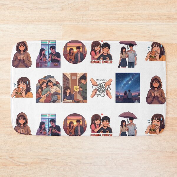 Item preview, Anime Couple Everyday Love Relatable Sticker Pack designed and sold by Day Dreamer.