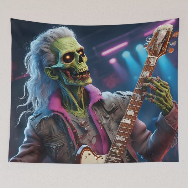 Item preview, Rock n Roll Zombie guitarist on stage designed and sold by Mauswohn.