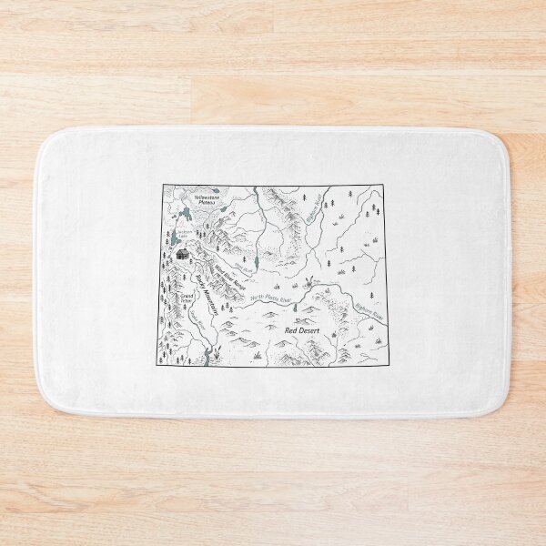 Item preview, Wyoming Illustrated Map – Hand-Drawn Rivers & Nature Adventure Sketch designed and sold by Paper Drip.