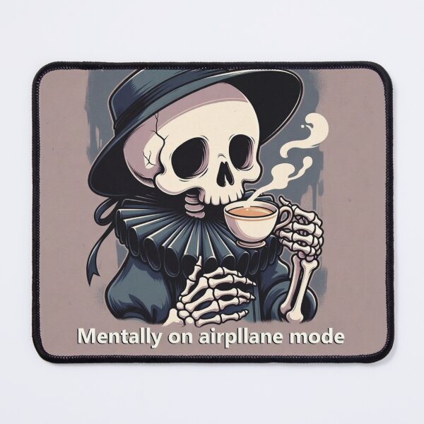 Item preview, Adorable Skeleton Drinking Tea – Design Collection on Redbubble designed and sold by Bittor18.