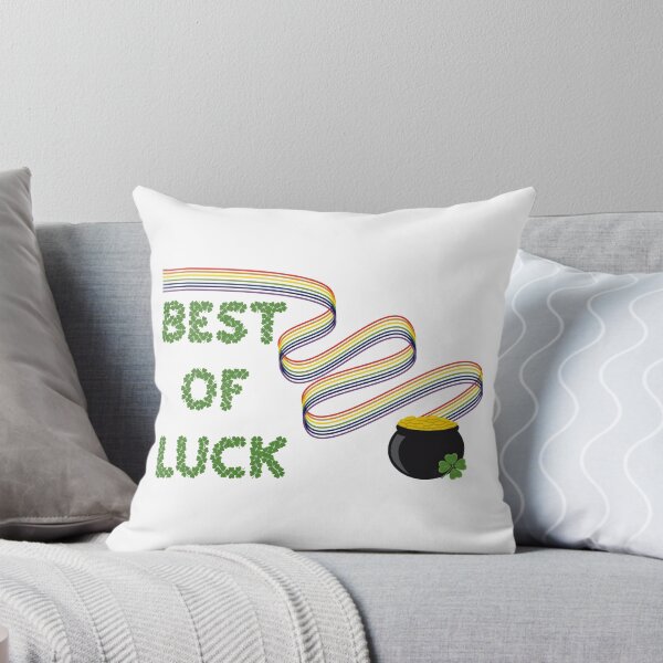 Item preview, Best of Luck Greeting with Clovers, Rainbow and Pot of Gold designed and sold by ChantellaGF.