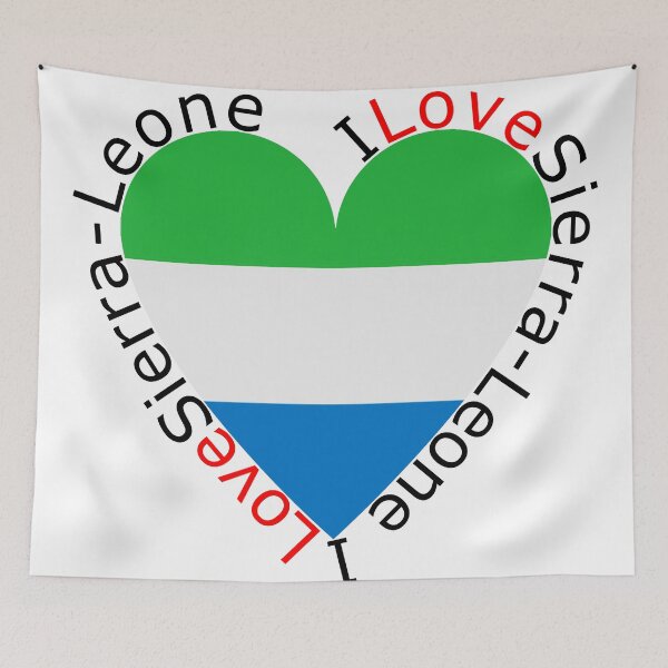 Item preview, I Love Sierra Leone  Heart designed and sold by TheIconSmith.