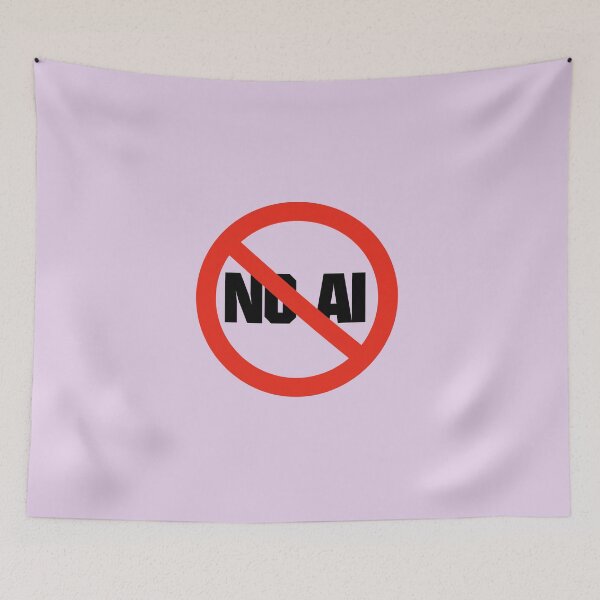 Item preview, No AI (Small Icon) designed and sold by Sky-99.