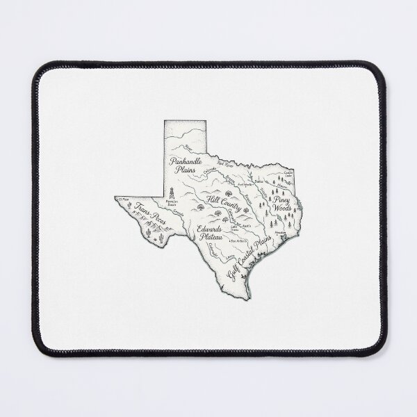 Item preview, Texas Illustrated Map – Hand-Drawn Rivers & Nature Adventure Sketch designed and sold by Paper Drip.