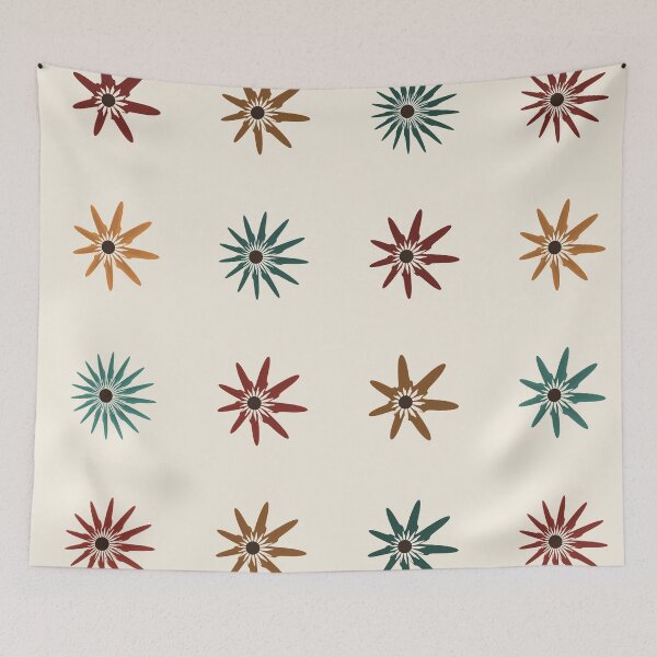 Item preview, Colourful Retro Algorithmic Floral Pattern  designed and sold by Codingart9.