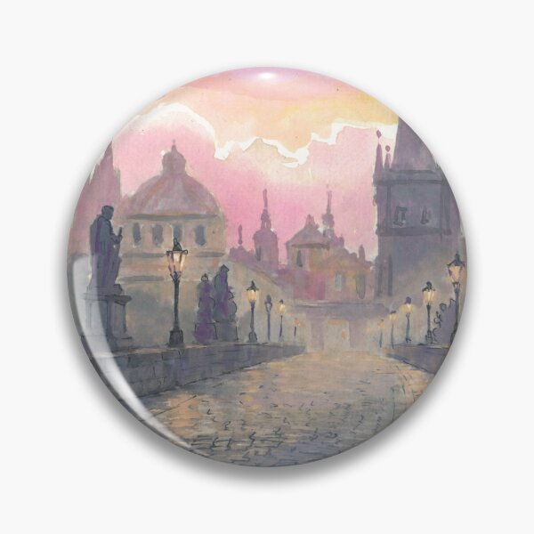 Item preview, Prague Charles Bridge with Historic Architecture and River View designed and sold by artshop77.