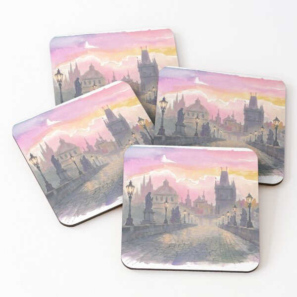 Item preview, Prague Charles Bridge with Historic Architecture and River View designed and sold by artshop77.