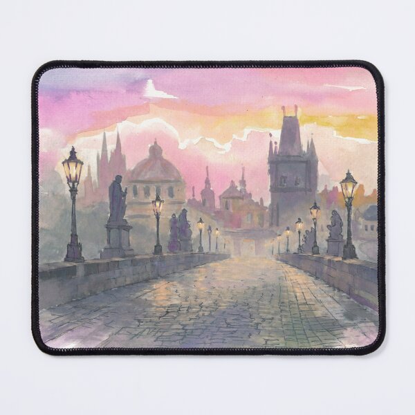Item preview, Prague Charles Bridge with Historic Architecture and River View designed and sold by artshop77.