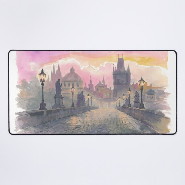 Item preview, Prague Charles Bridge with Historic Architecture and River View designed and sold by artshop77.