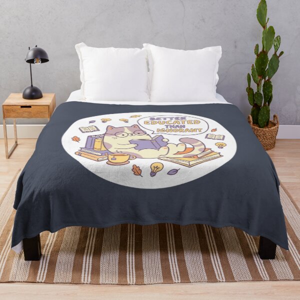 Item preview, Better Educated Than Ignorant - Cute Cat Reading Design | Education Empowerment designed and sold by ZoomTaDesign.
